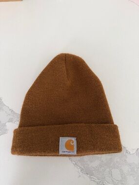 Carhartt Knit Cuffed Beanie in Rust Brown